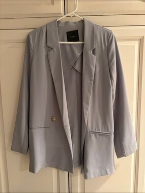 Elodie - Gray Single-Button Blazer